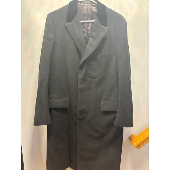Brooks Brothers 346  Mens Long Coat With Velvet Collar Size 46 - Picture 4 of 11